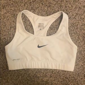 White Nike Sports Bra